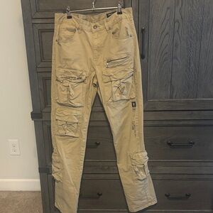 Versatile Men's Beige Cargo Pants